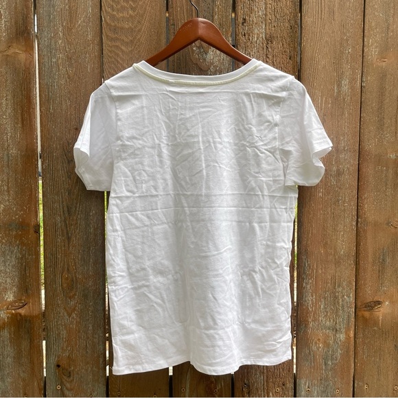 Women’s White Graphic Tee Wife of the Party Colorful Text Size Medium NWT - Picture 6 of 8